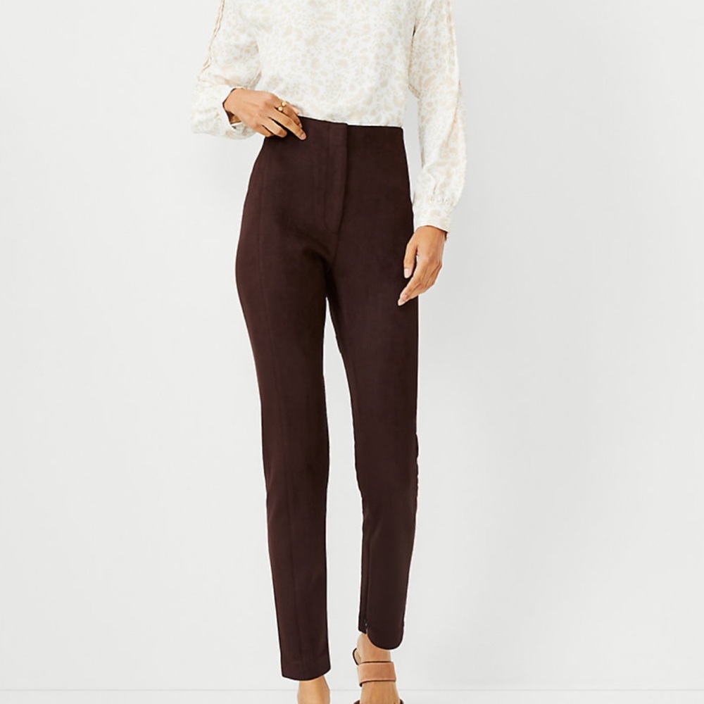 Ann Taylor Audrey Pant Faux Suede